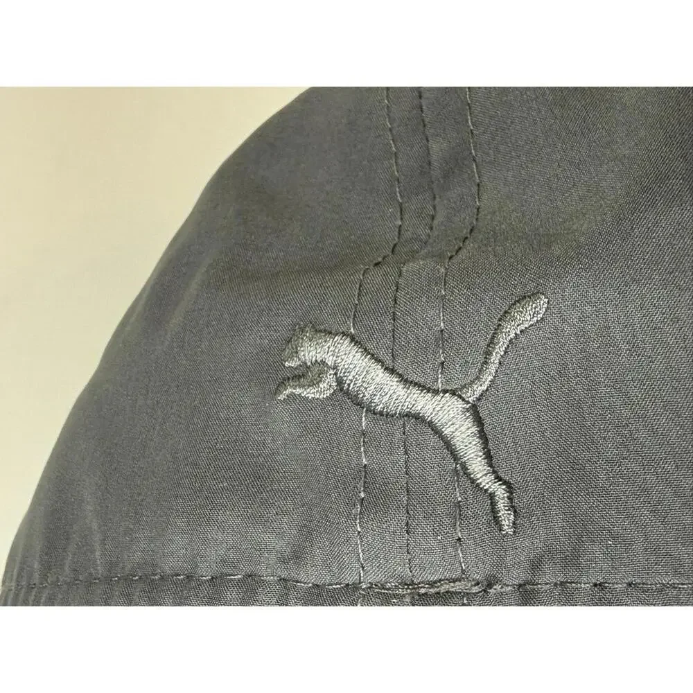 Puma Hat Cap Fitted Mens‎ L/XL Gray Stretch Polyester Golf Athletic Embroidered